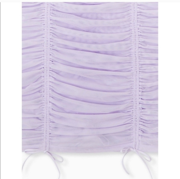 Torrid Purple Mesh Drawstring Chemise 3 3x 2x - Picture 4 of 8